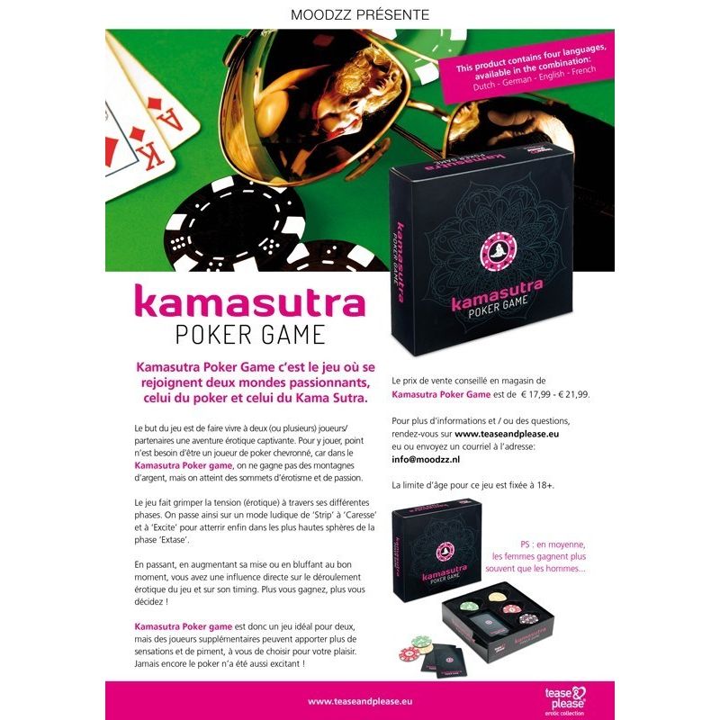 Jeu de Cartes Sexy : Kamasutra Poker Game